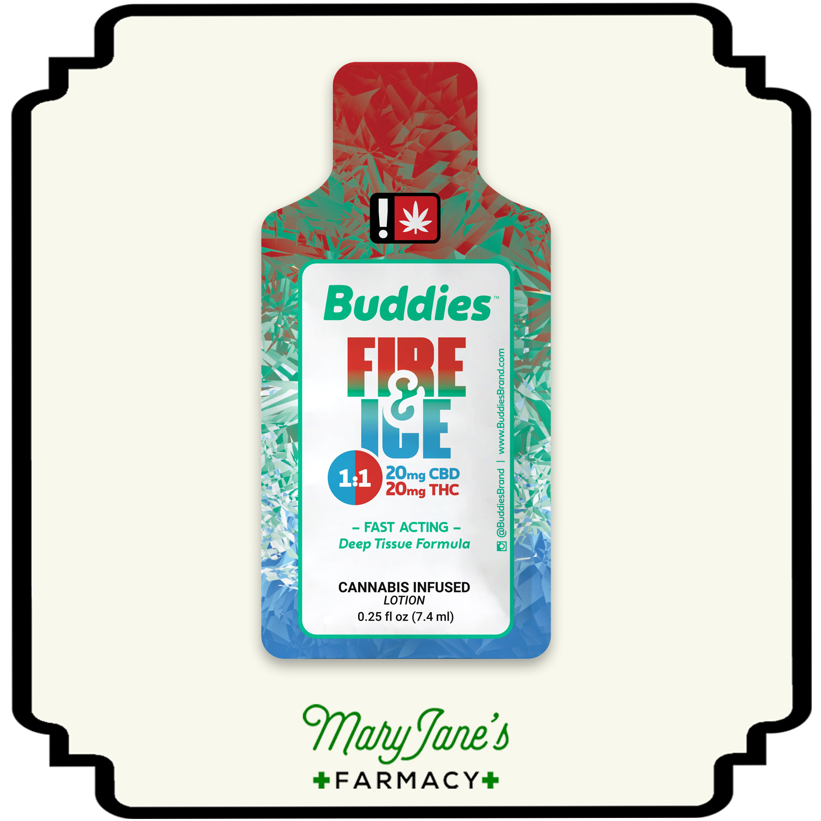 Photograph of product: Fire & Ice Mini 1:1 Lotion Pack | 0.25g