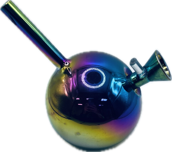Photograph of product: 6" Electroplated Spherical Water Pipe Bong