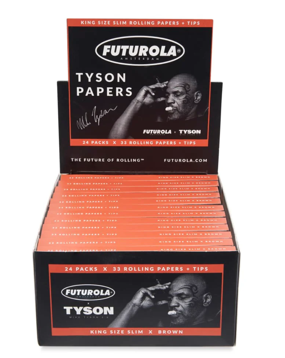 Photograph of Product: Tyson Ranch x Futurola King Size Slim Rolling Paper Booklet with Filters Version 2.0
