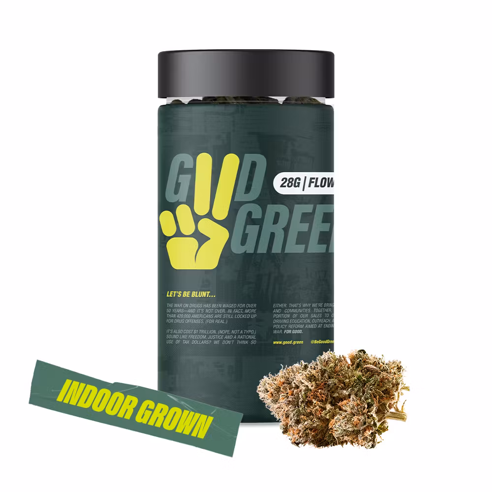 Photograph of product: Good Green | Zack's Cake Flower 1oz | Hybrid - 28g