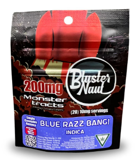 Photograph of product: Monster   200mg Blaster Naut   Blue Razz Bang!