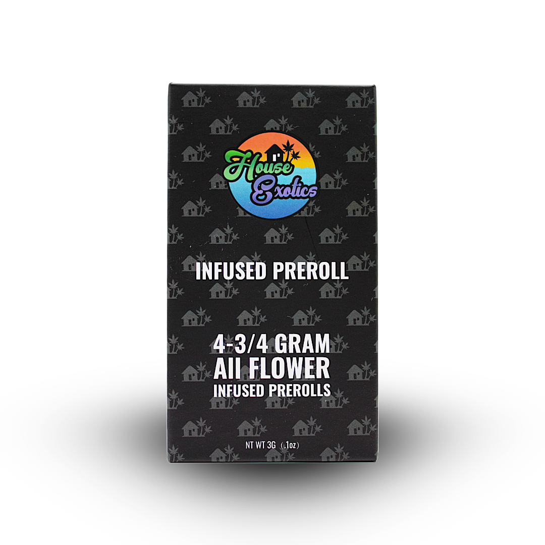 Photograph of product: House Exotics - Diamond Infused Prerolls 4pk - OG Kush x Fire and Rain (H) (3.0g)