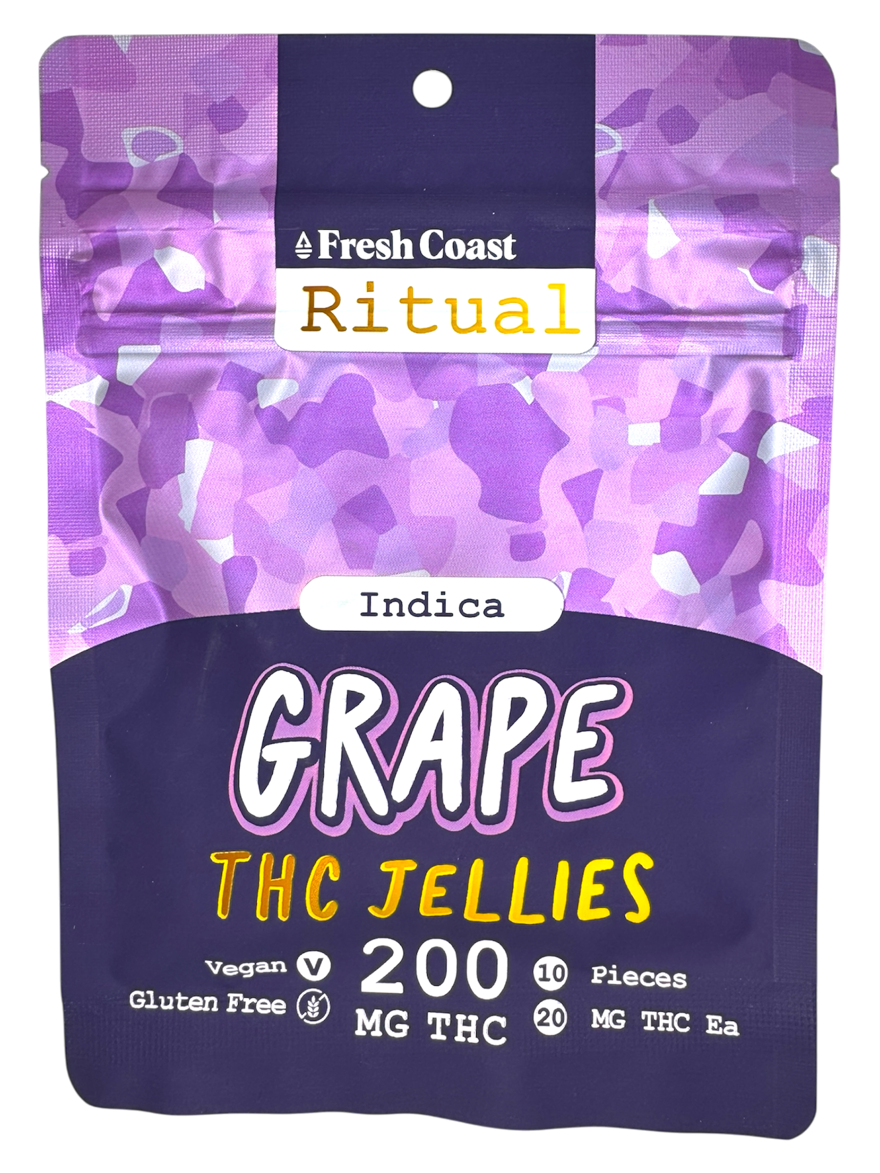 Photograph of product: 200mg Grape Ritual Gummies