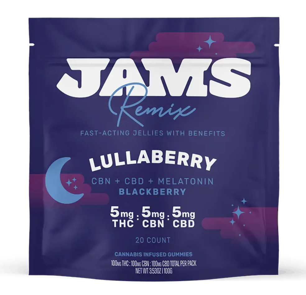 Photograph of Product: Lullaberry Gummies 100mg (CBN+CBD+THC+Melatonin)