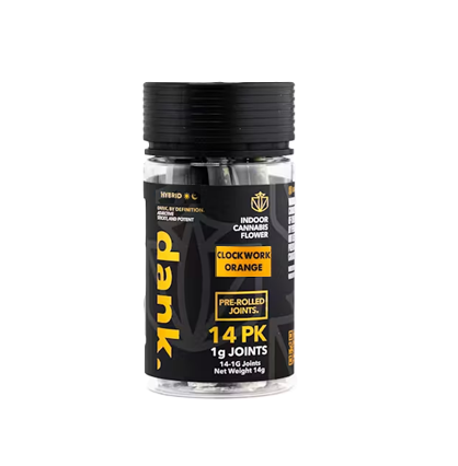 Photograph of product: Dank | Clockwork Orange | Indoor Flower 1G Pre-Rolls 14PK 14G