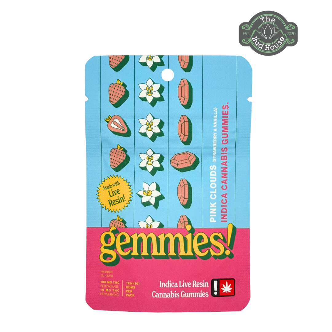Photograph of product: Gemmies 10pk PINK CLOUDS 100mg gummies
