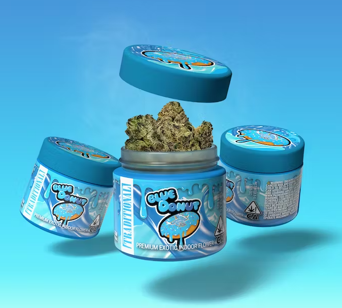 Photograph of product: Traditional Blue Donut Flower 3.5g