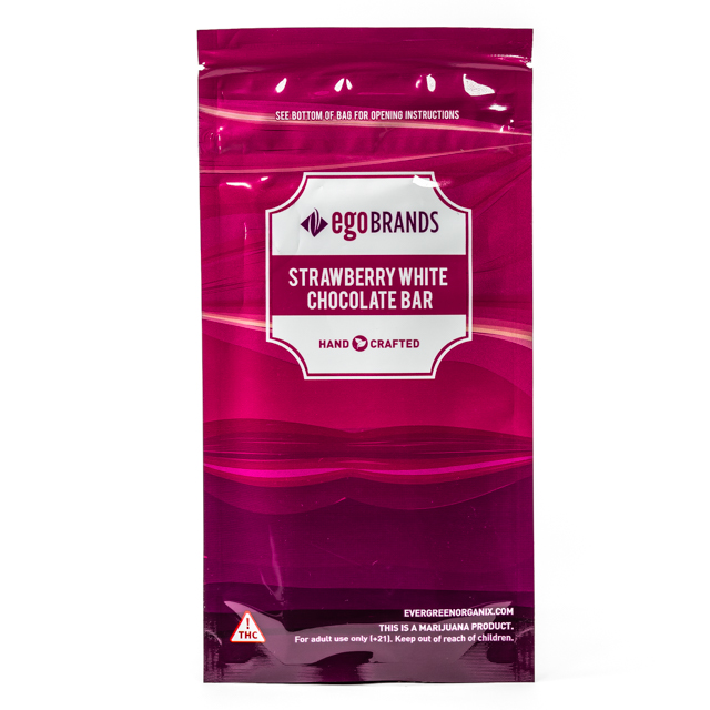 Photograph of product: Strawberry White Chocolate Bar 100mg {R1 2}