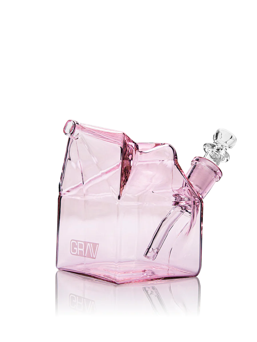 Photograph of product: GRAV Milk Carton Bubbler - Pink