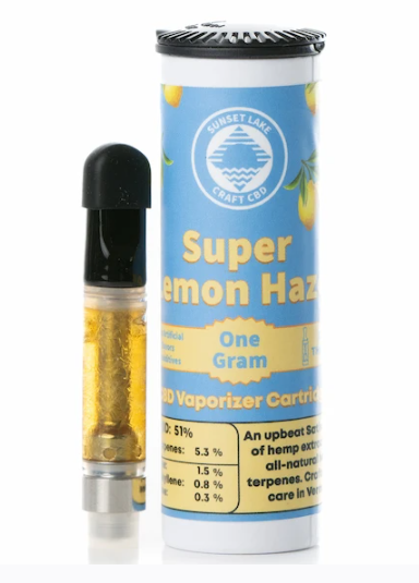 Photograph of product: Sunset Lake Craft CBD | Super Lemon Haze | Cartridge CBD
