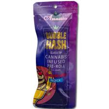 Photograph of product: AMNESIA | BANANA SPLIT | au chocolat INFUSED | GLASS TIP PREROLL | 1.3G