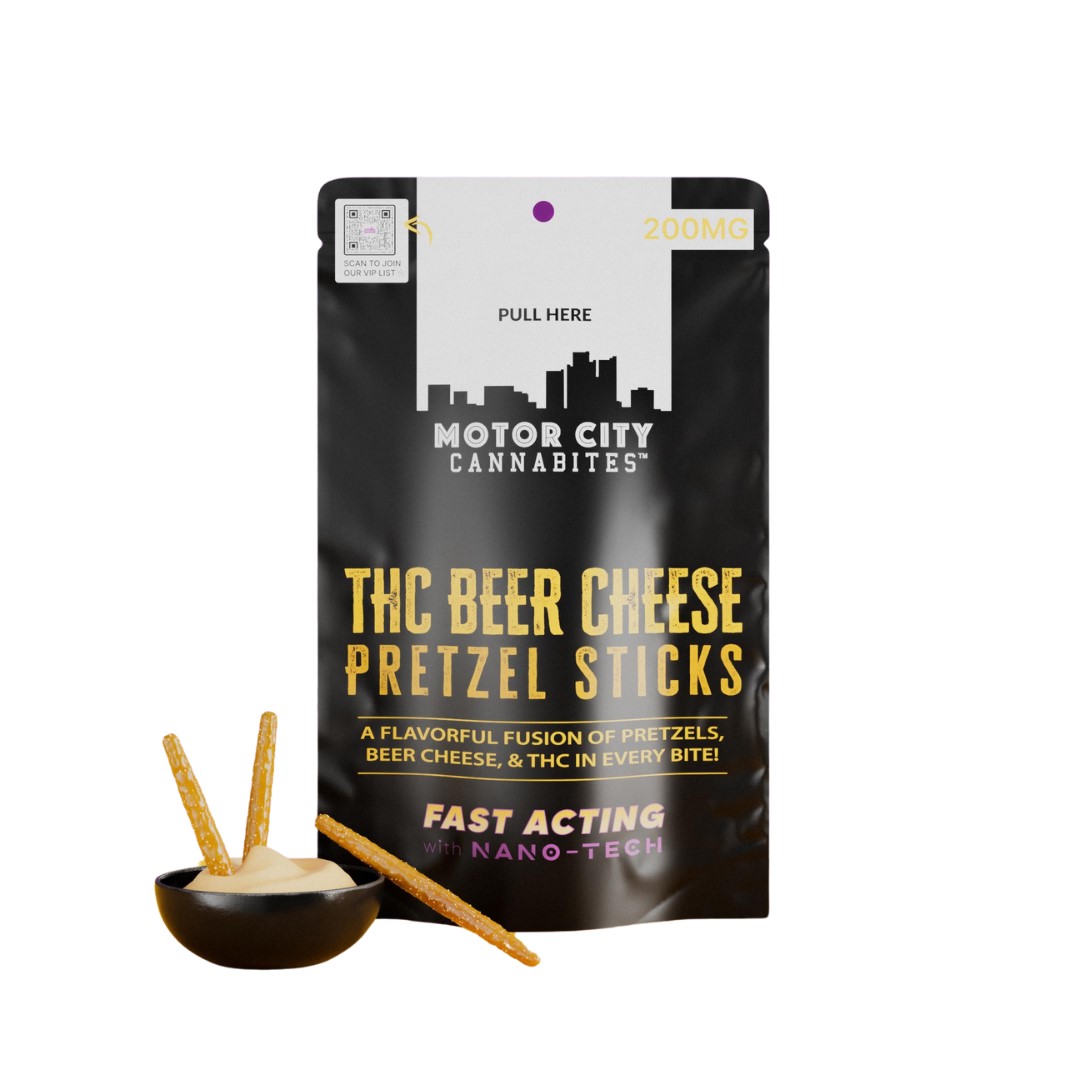 Photograph of Product: Motor City | Beer Cheese Pretzel Sticks | 30x6.66mg | 200mg
