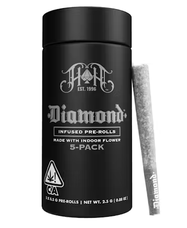 Photograph of product: Heavy Hitters x CAM - Hell's OG - 2.5g - 5ct Diamond Pre Rolls