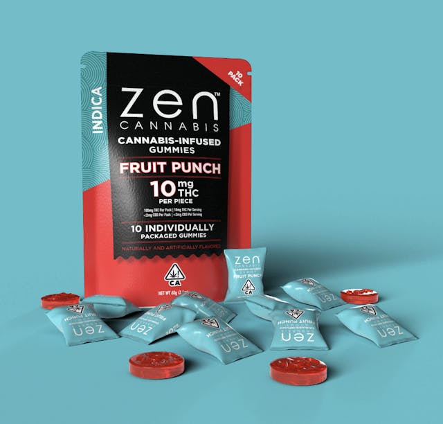 Photograph of product: Gummy - ZEN - Oui'd Fruit Punch 100mg - 