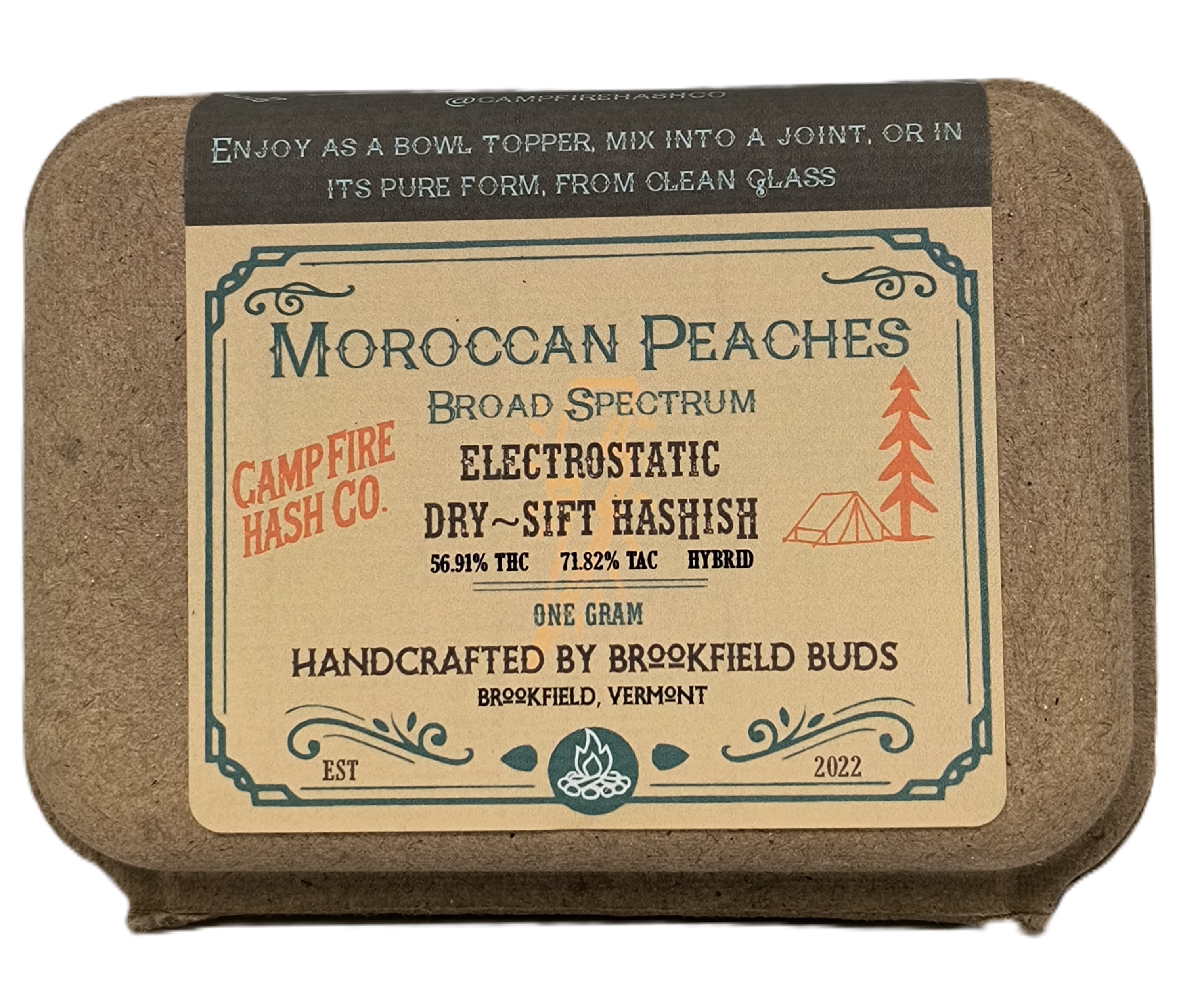 Photograph of product: Moroccan Peaches Electrostatic Dry Sift au chocolat | Brookfield Buds