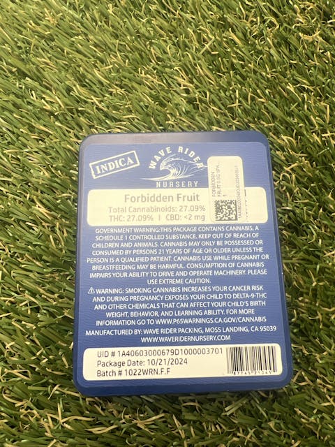 Photograph of product: FORBIDDEN FRUIT 0.5G 5PK PRE ROLL - 