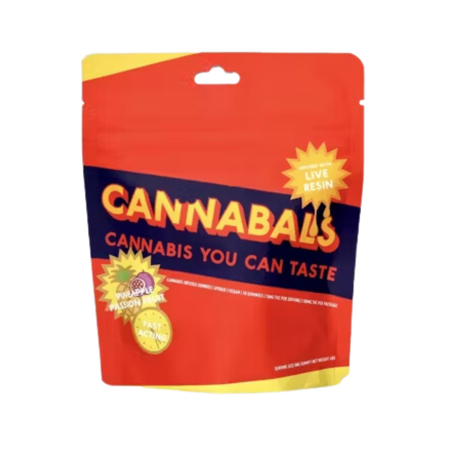 Photograph of product: Pineapple Passionfruit Live Resin Gummies | 10 Pack | 100mg