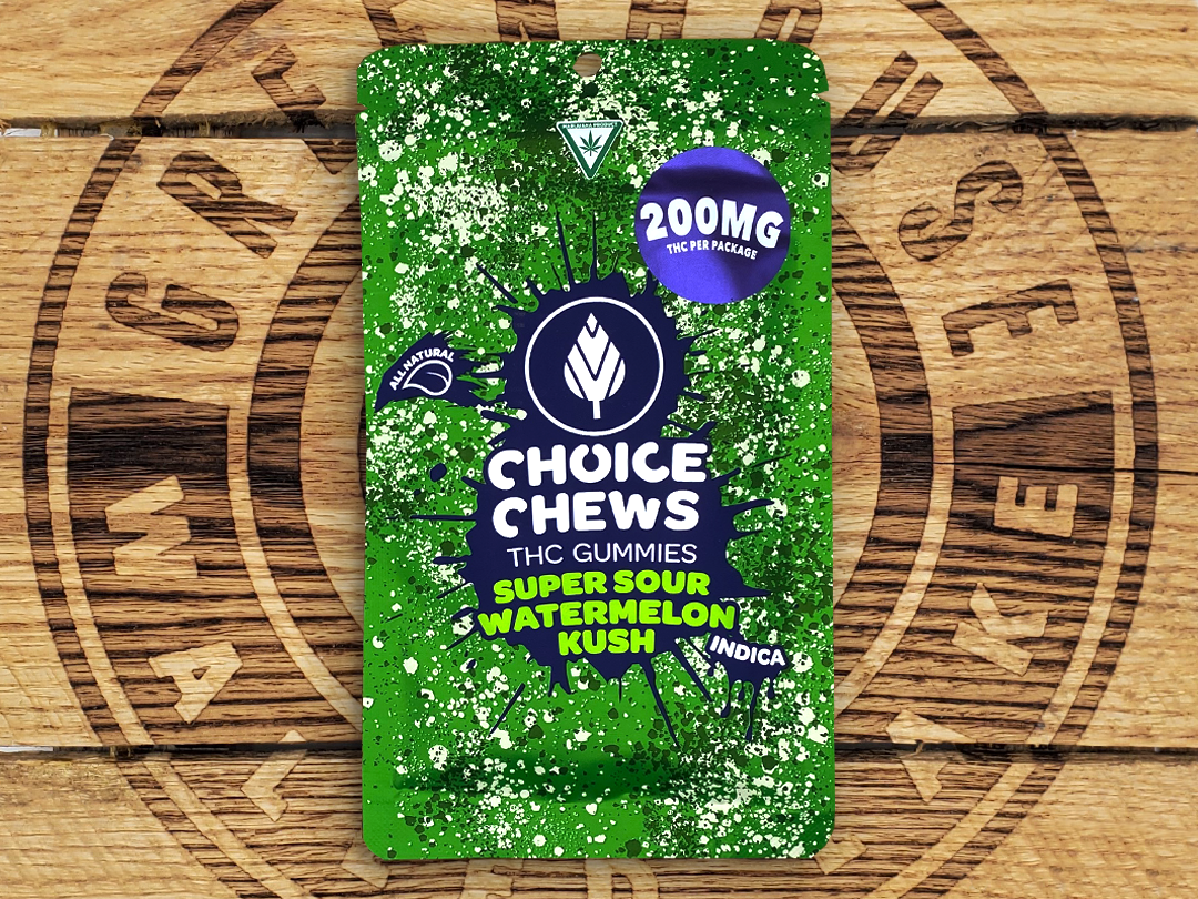 Photograph of product: Choice |  Super Sour Watermelon Kush Gummies | 200mg