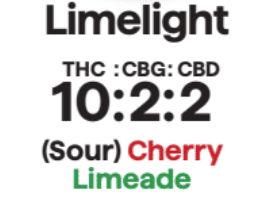 Photograph of product: OFF HOURS | CHERRY LIMEADE (10:2 TH-oui:CBG) | LIMELIGHT (FOCUS) | 100MG