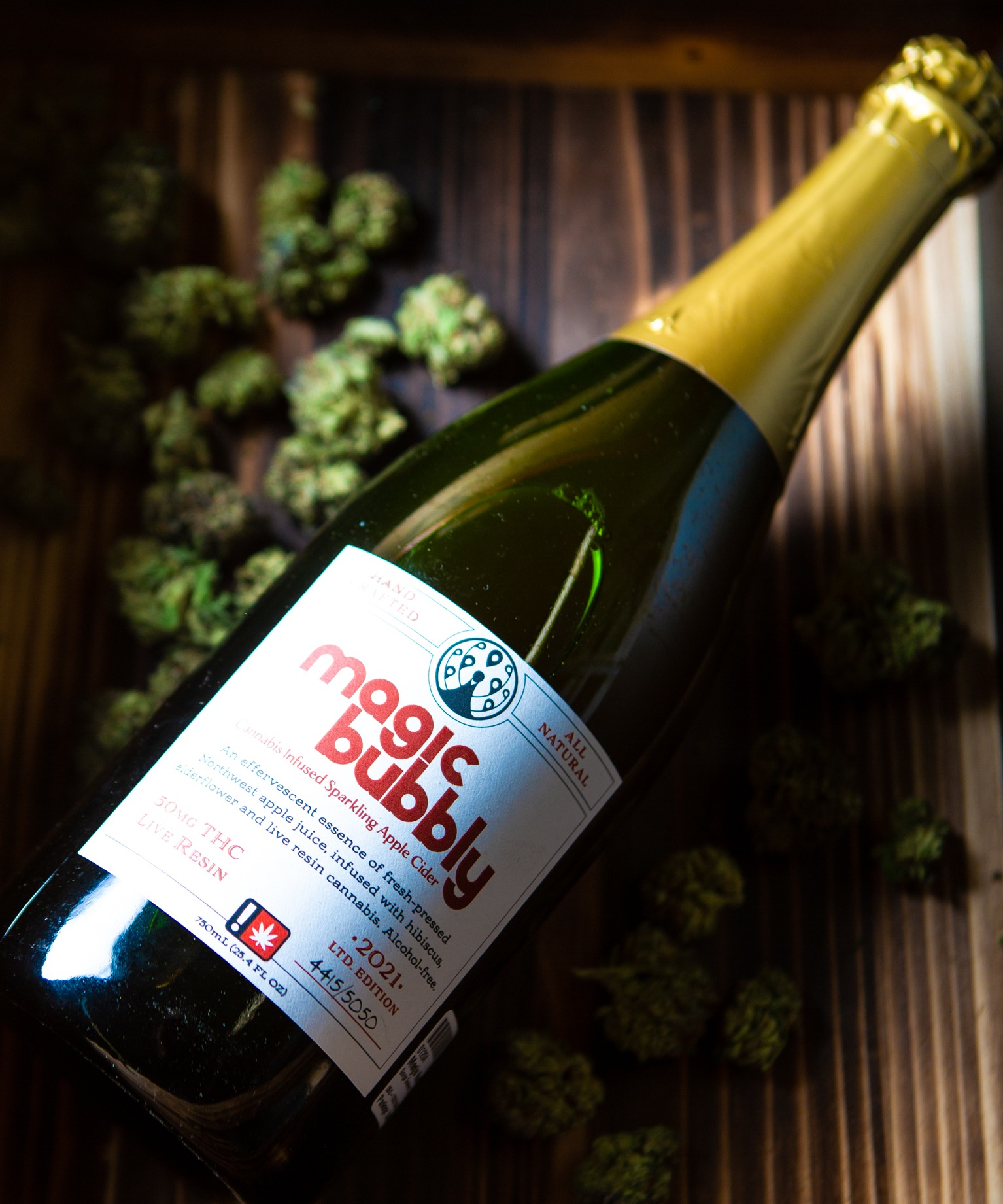 Photograph of product: Magic Number 100mg Bubbly Sparkling Apple Cider ROSIN