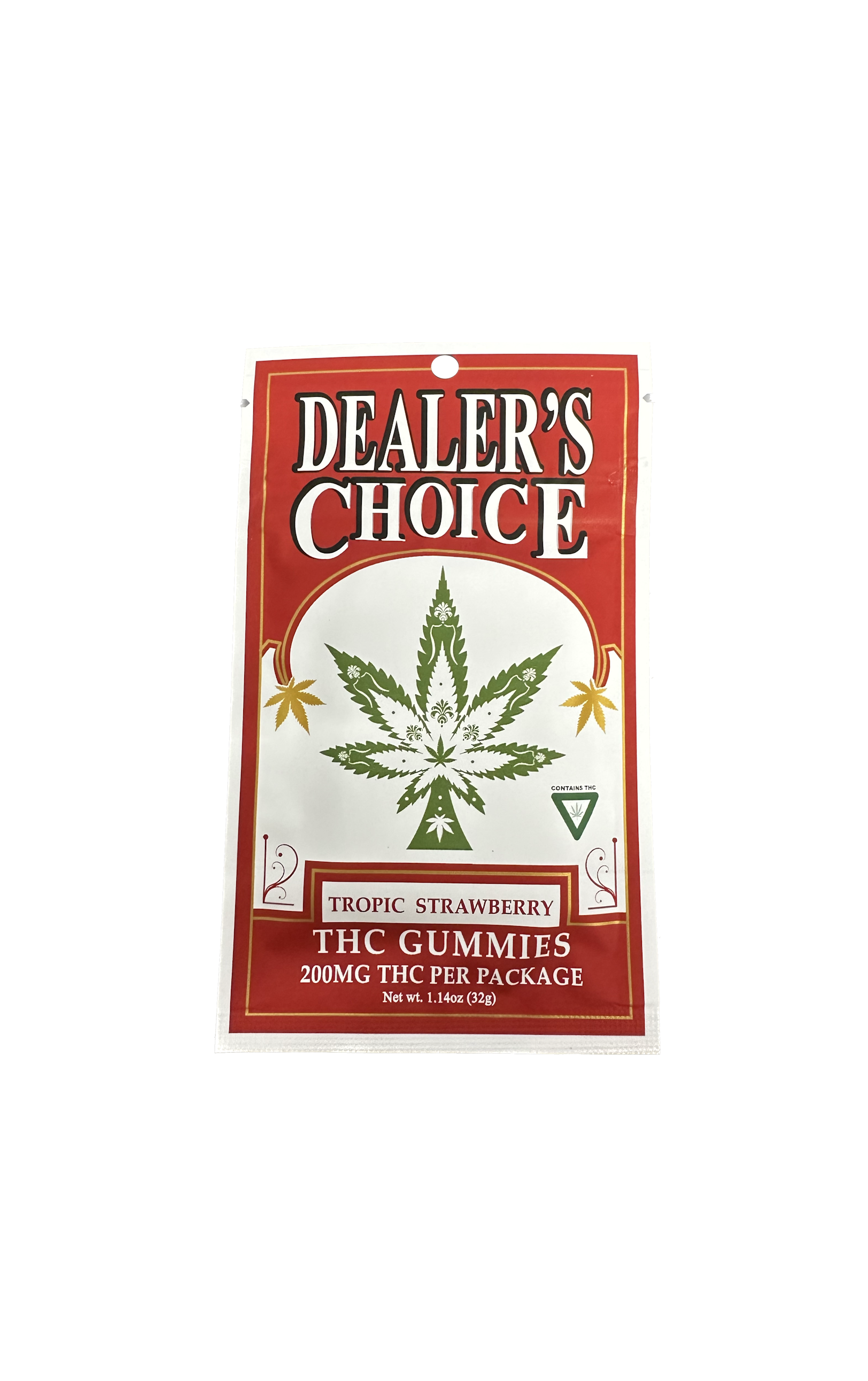 Photograph of product: Dealer's Choice 200mg Tropic Strawberry 4pk