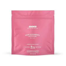 Photograph of product: JAMS Fast Acting Jellies - Sour Strawberry Lemonade | 20 Pack 100mg TH-oui