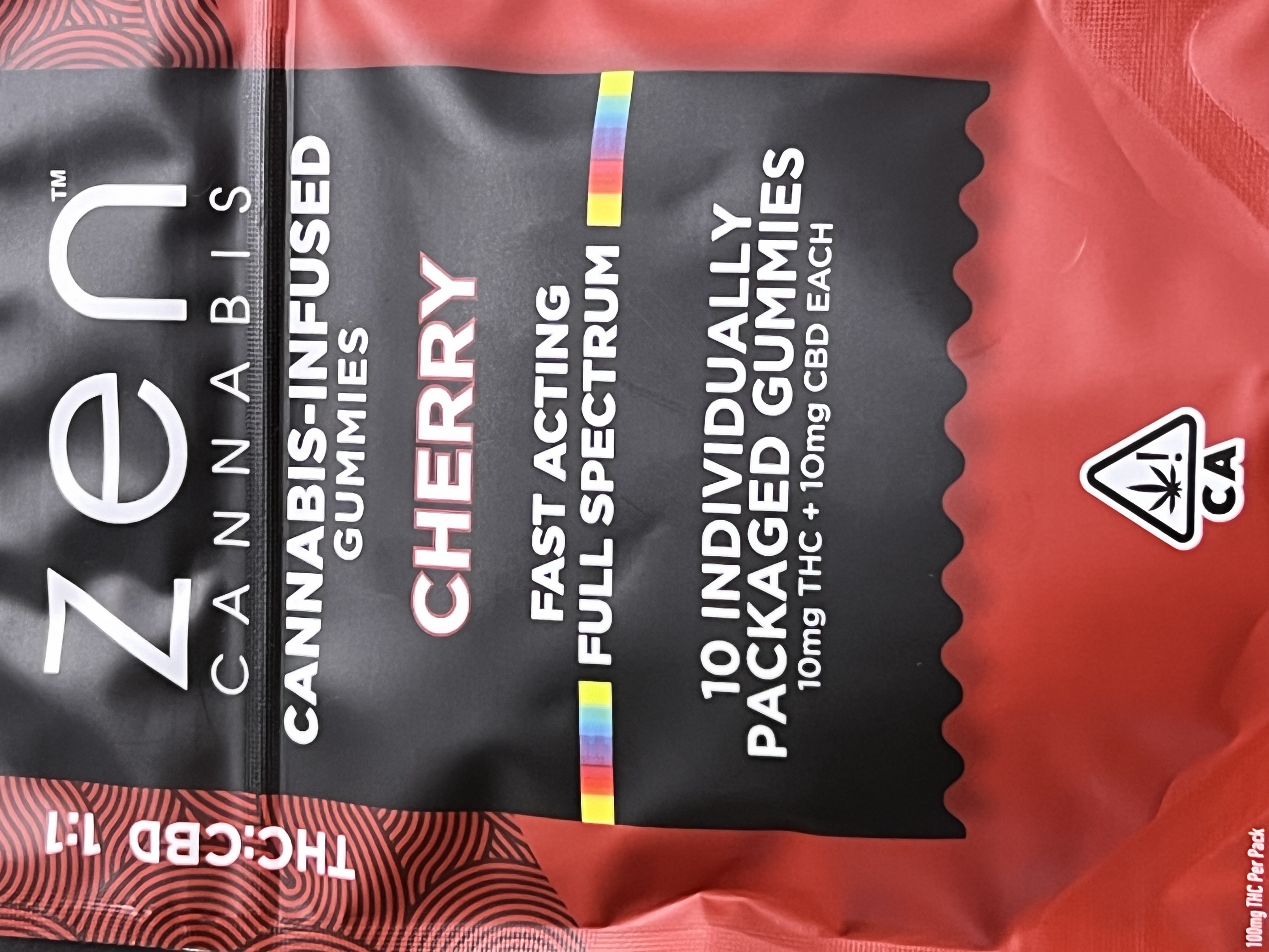 Photograph of product: ZEN - 1:1 Cherry 100/100 (10pc)