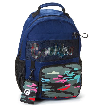 Photograph of product: Escobar Camo Pieced Poly Canvas Backpack - Navy - 