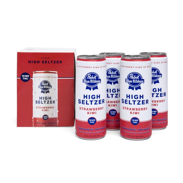 Photograph of product: Strawberry Kiwi | High Seltzer | 10mg | 4 Pack - 