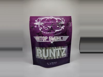 Photograph of product: Top Smoke - 28pk 1g Prerolls - (28g) - **RUNTZ** (2/$80)