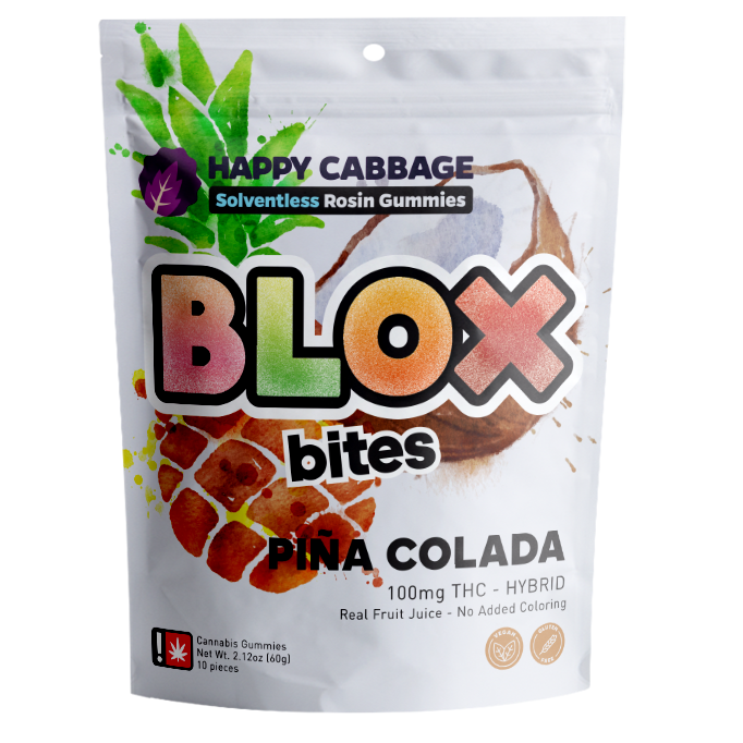 Photograph of product: Happy Cabbage > Multipack Rosin Gummies 100mg > Pina Colada