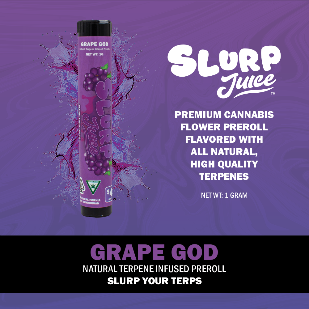 Photograph of product: Slurp Juice | Grape God Terp Infused
