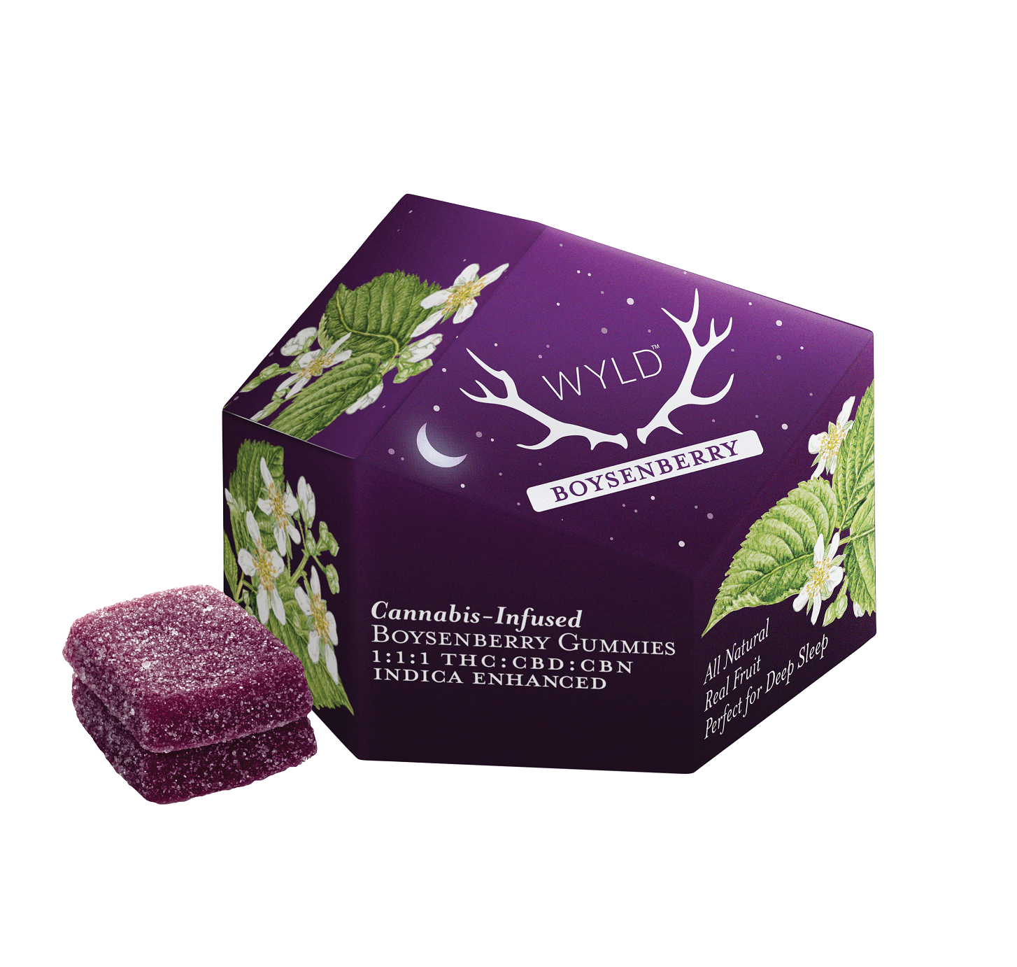 Photograph of product: Boysenberry - 1:1:1 (TH-oui/CBD/CBN) | Gummy 10-Pack