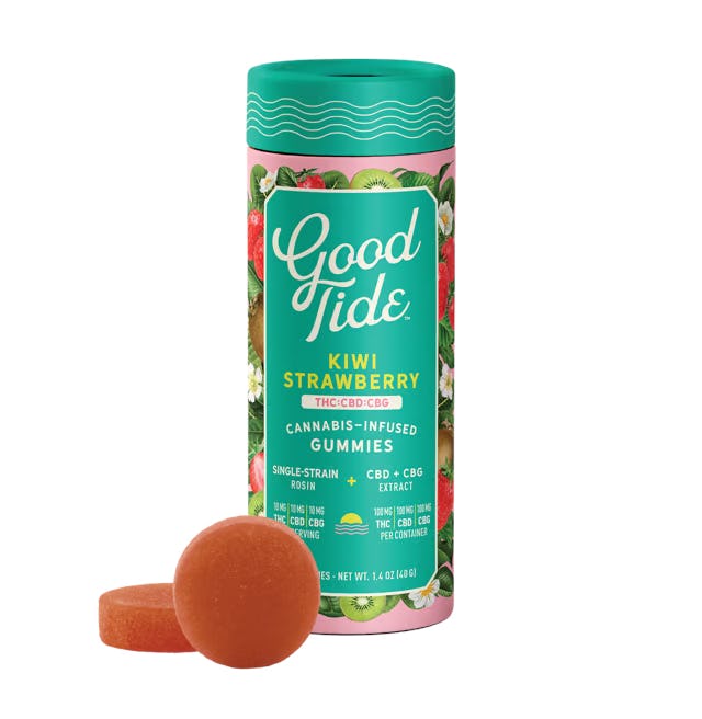 Photograph of product: Good Tide - Gummies - Kiwi Strawberry 2:1:1 - 200mg - 10pk