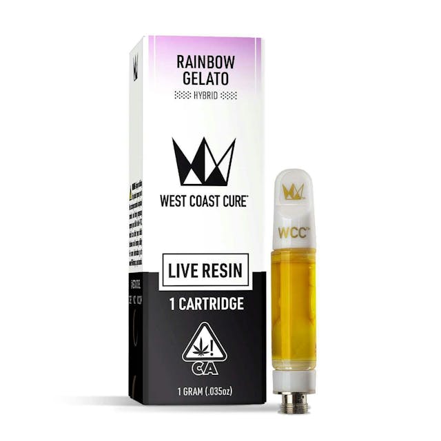 Photograph of product: Rainbow Gelato - WCC 1g Live Resin Cartridge - 