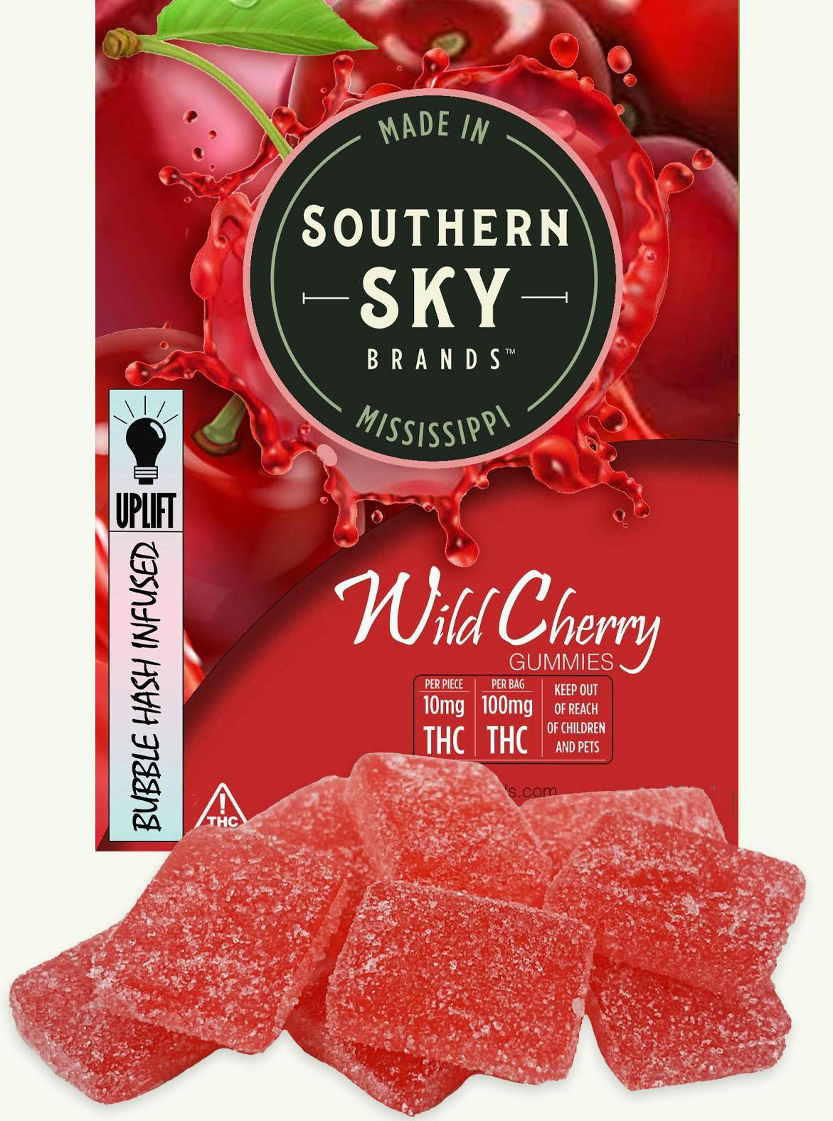 Photograph of product: Southern Sky | 100mg | Wild Cherry | Bubble au chocolat Infused