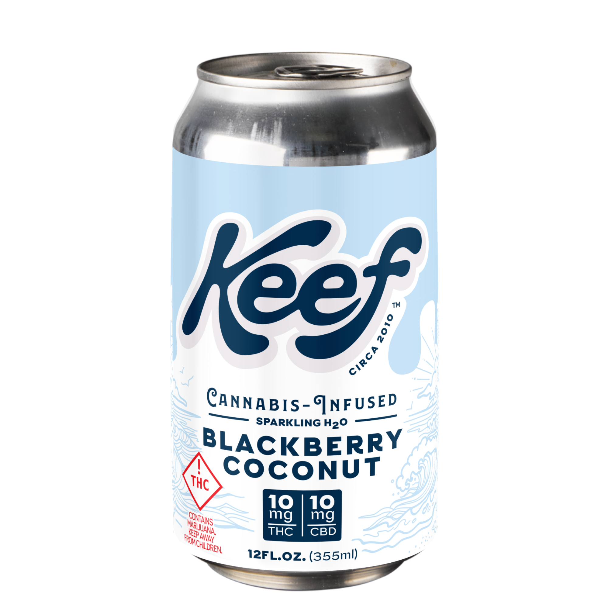 Photograph of product: Keef Cola - Blackberry Coconut Sparkling Water 10mg