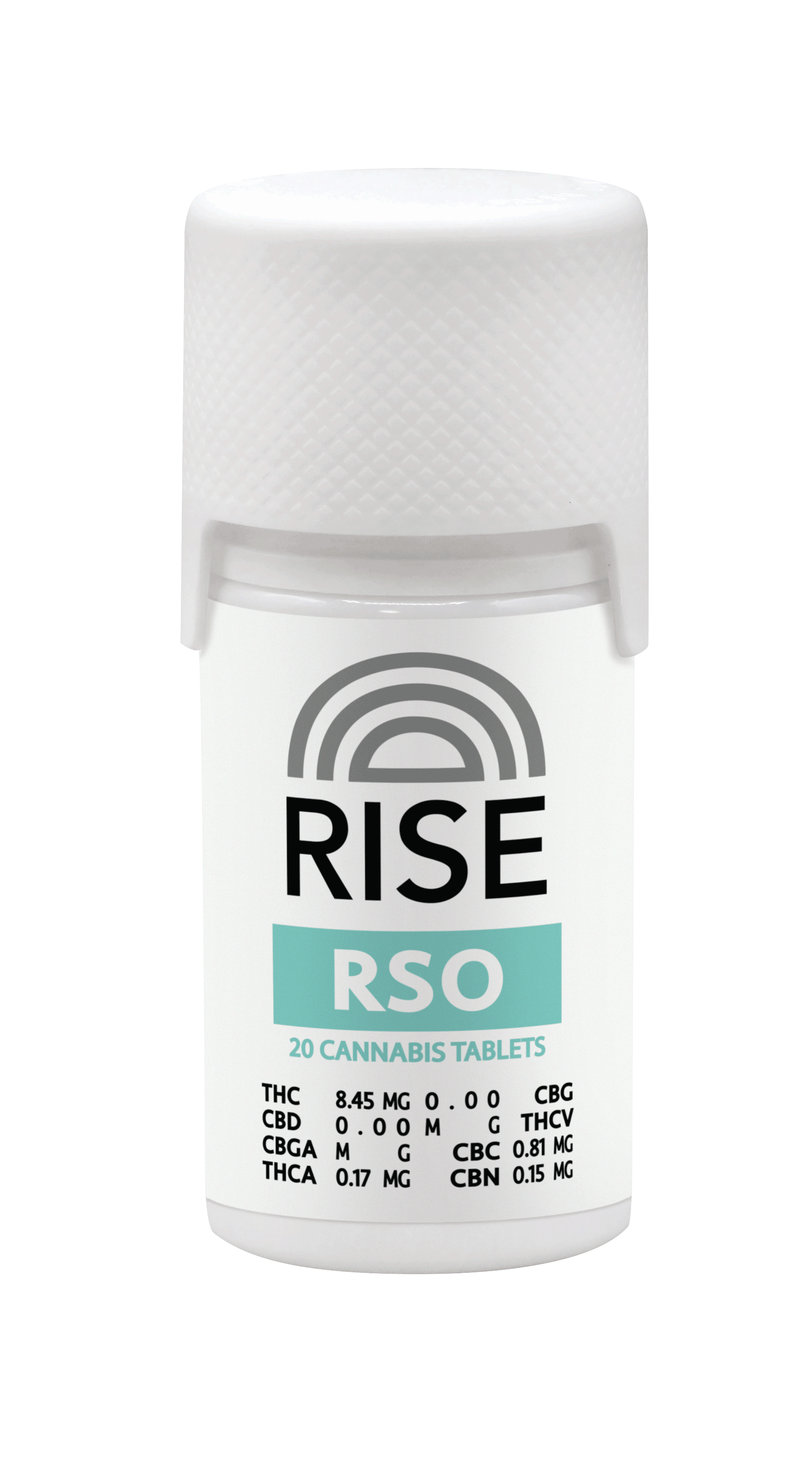 Photograph of product: RSO Tablets | 20x | RISE