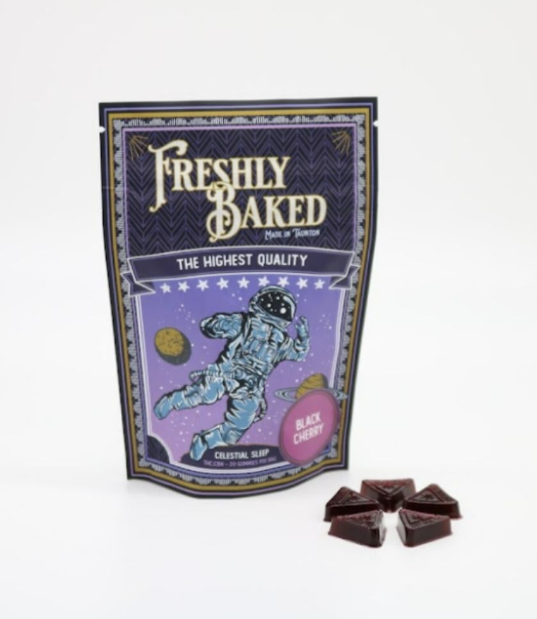 Photograph of product: Freshly Baked Company 1:1 Celestial Sleep Black Cherry (100mg CBN/100mg TH-oui)