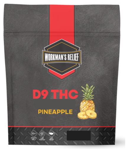 Photograph of product: Workman's Relief | Hemp | Gummies Pineapple (TH-oui 10 mg) | 4 ct