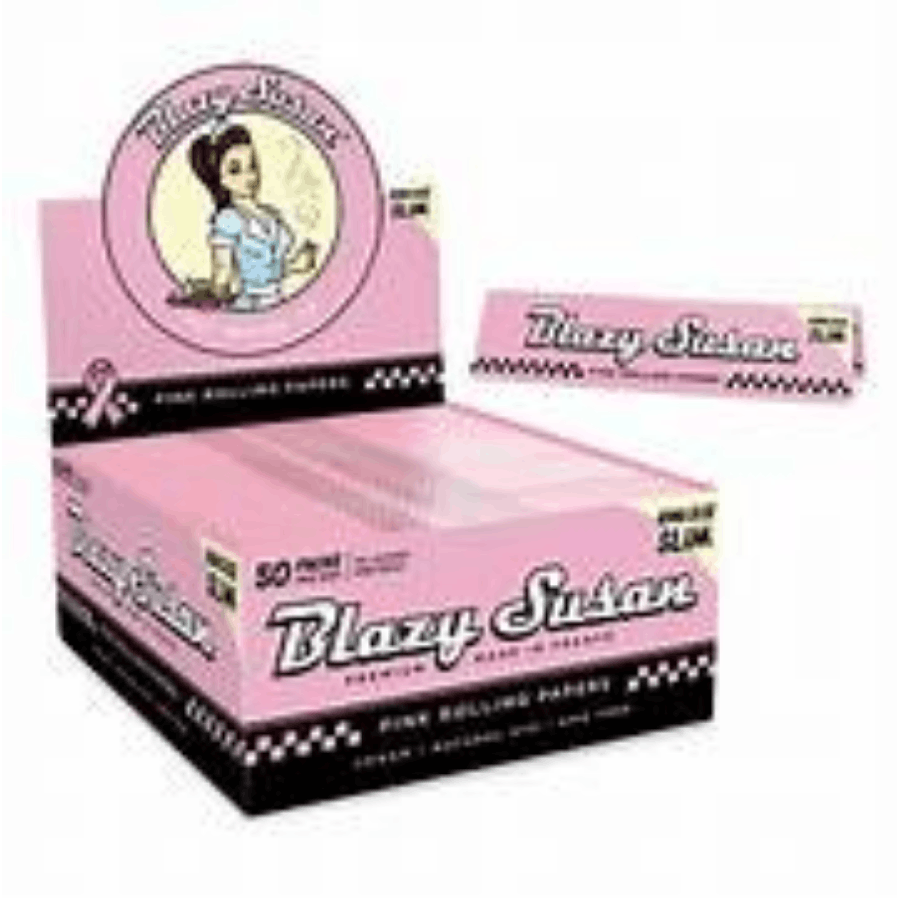 Photograph of product: Blazy Susan Pink Rolling Papers - King Size