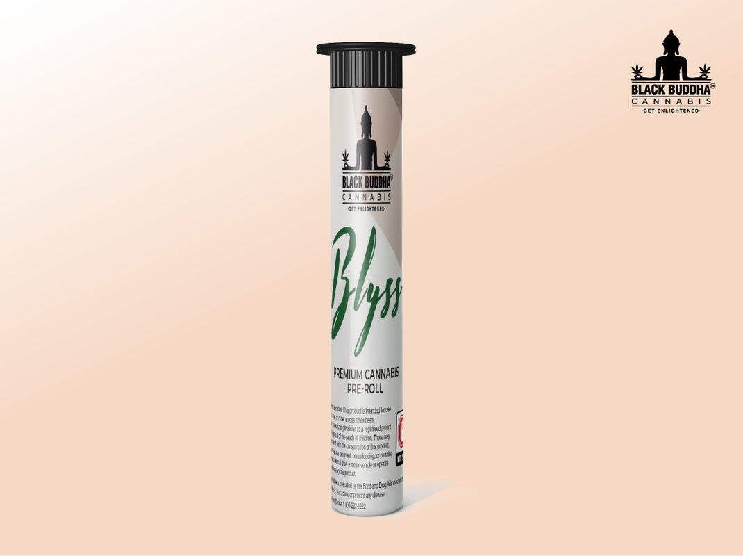 Photograph of product: Black Buddha Pre-Roll 1g- Mint Cream Cake (Blyss)