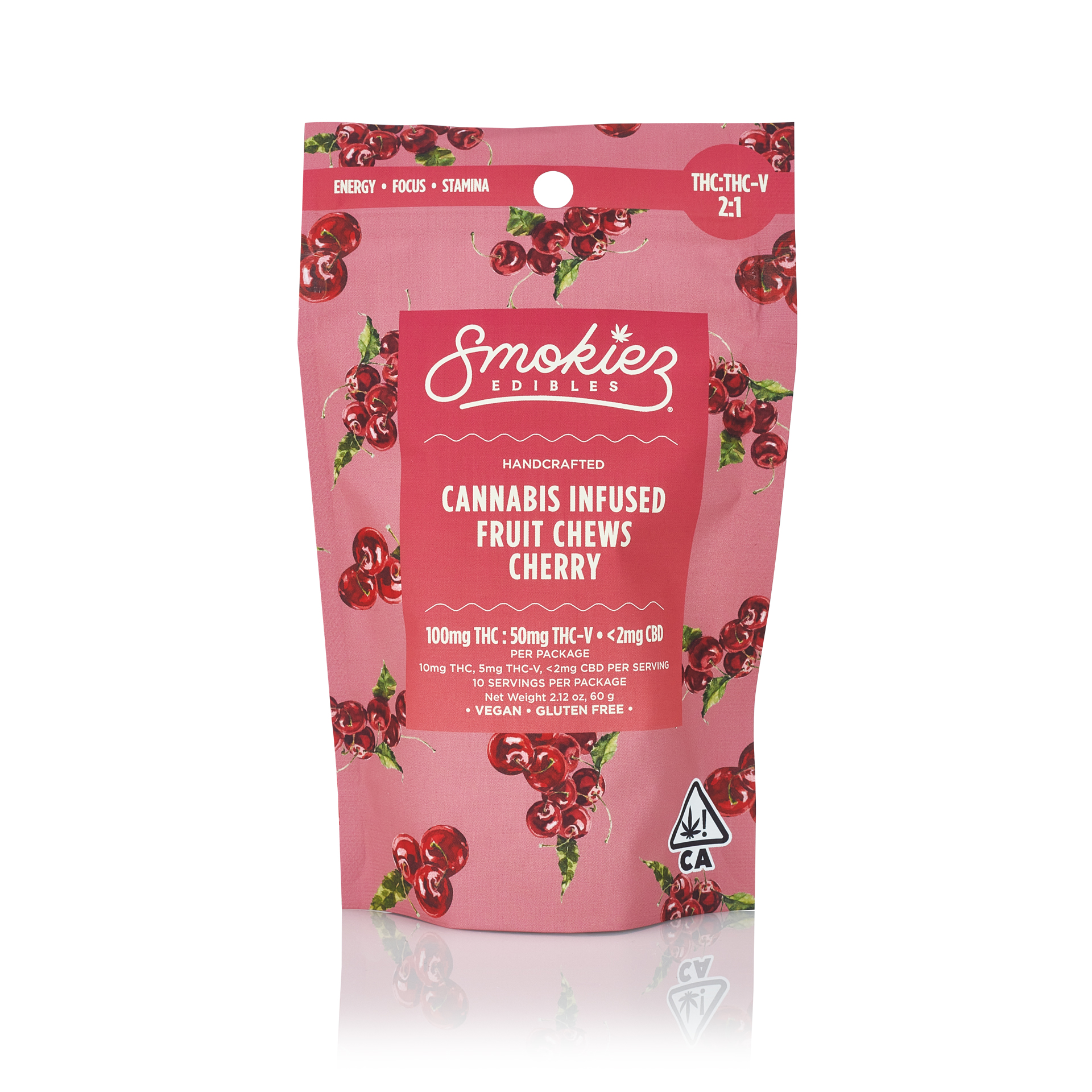 Photograph of product: Smokiez Cherry 2:1 TH-ouiV Fruit Chews