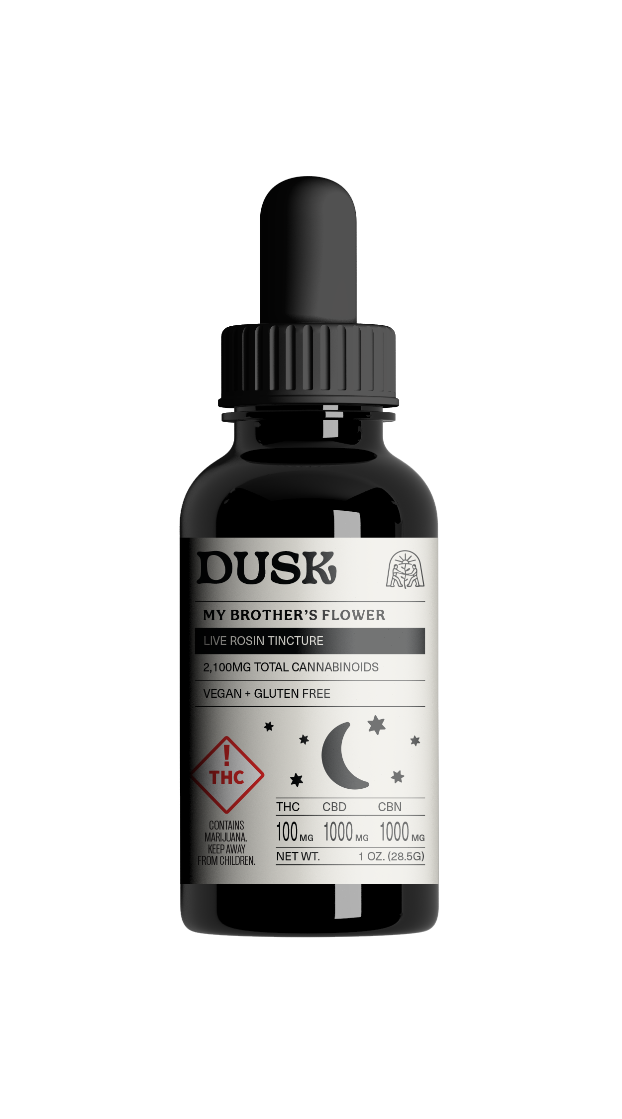 Photograph of Product: My Brother's Flower - Live Rosin Tincture - Dusk - 100mgTHC// CBD// CBN