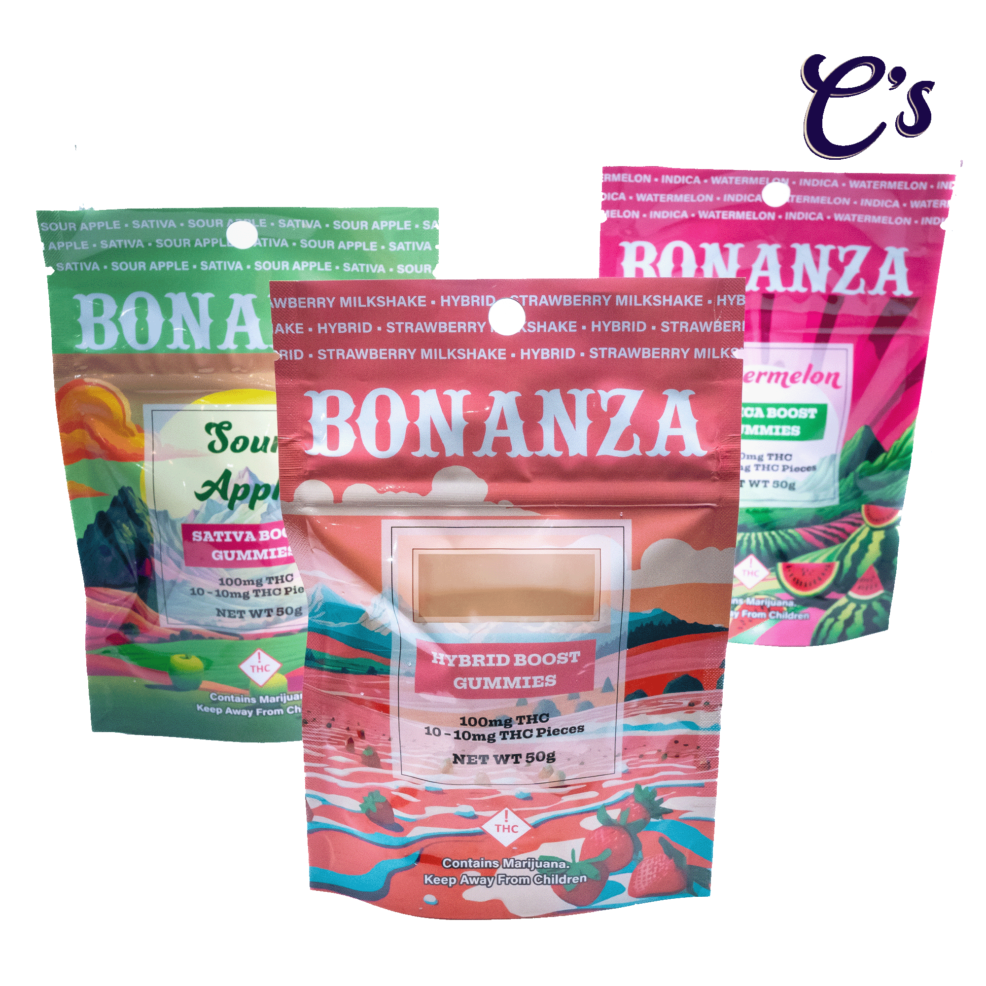 Photograph of product: Bonanza | Boost Gummie (H) Sour Watermelon 100mg