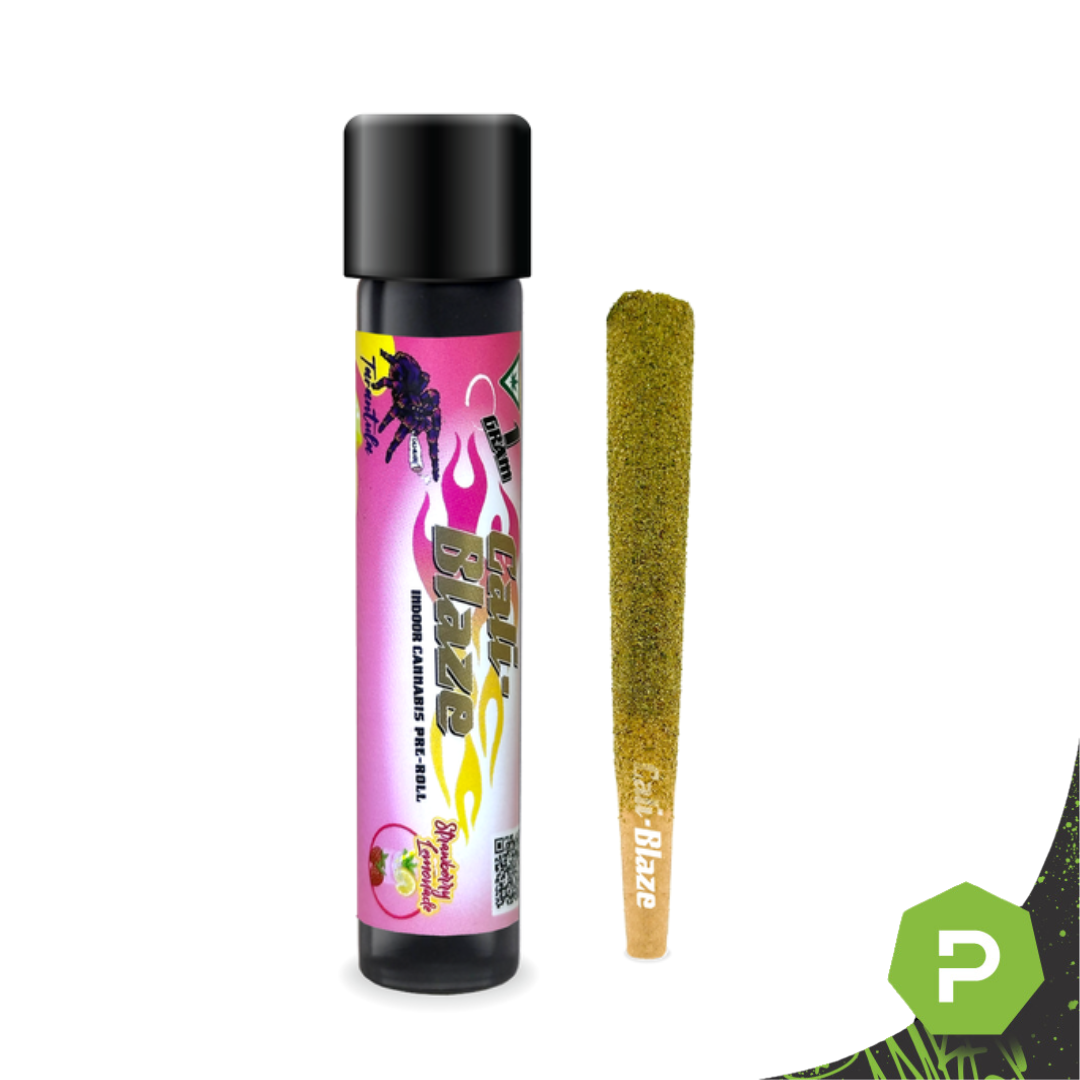 Photograph of product: Cali Blaze Tarantula Preroll | Strawberry Lemonade