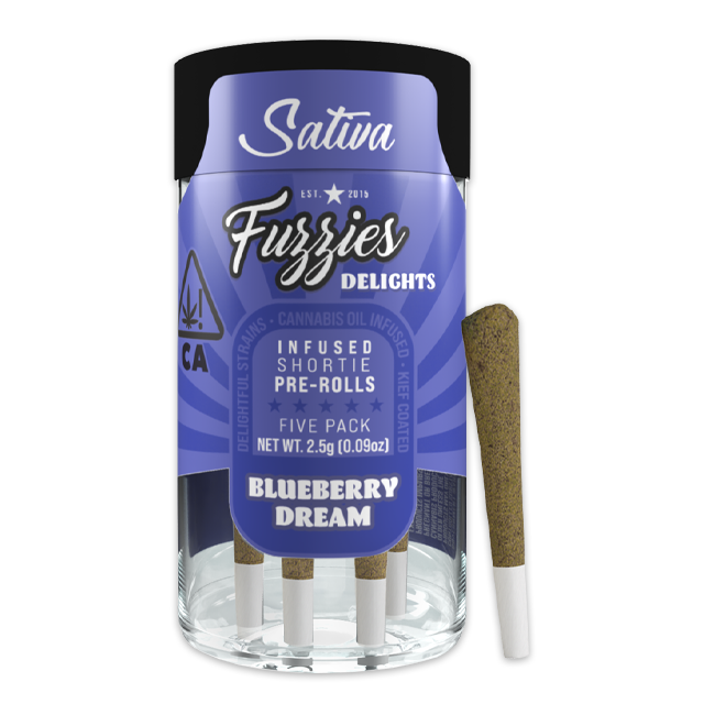 Photograph of product: FUZZIES DELIGHTS - BLUEBERRY DREAM - 5 PACK (2.5G)