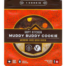 Photograph of product: Hapy Kitchen | 100 mg | Muddy Buddy Cookie | Wedding Cake au chocolat Rosin Infused
