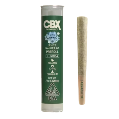 Photograph of product: CBX: White Walker OG .75g Preroll