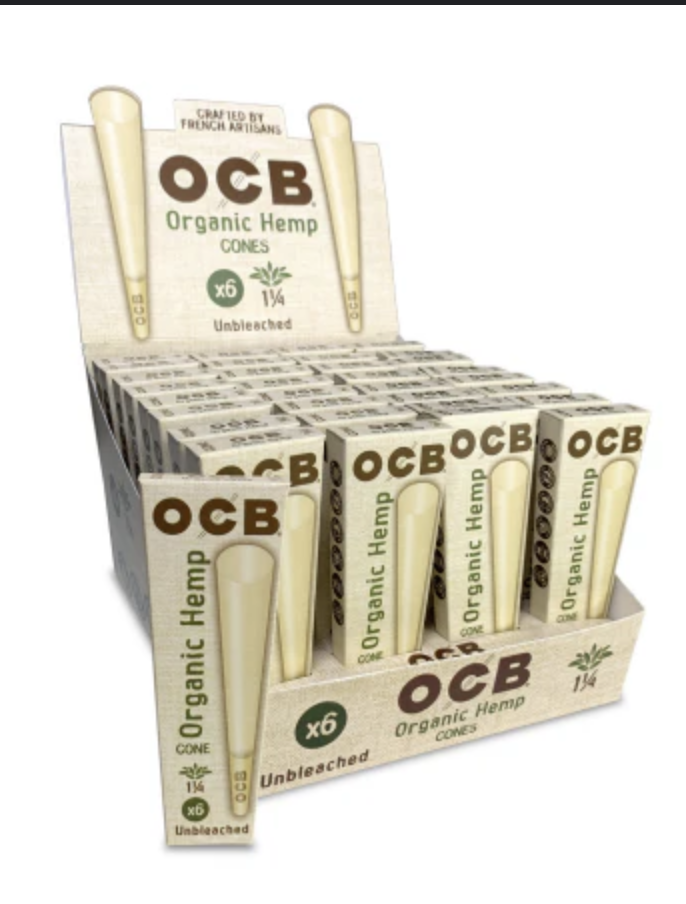 Photograph of product: OCB Organic Hemp 1 1/4 Rolling Papers + Tips